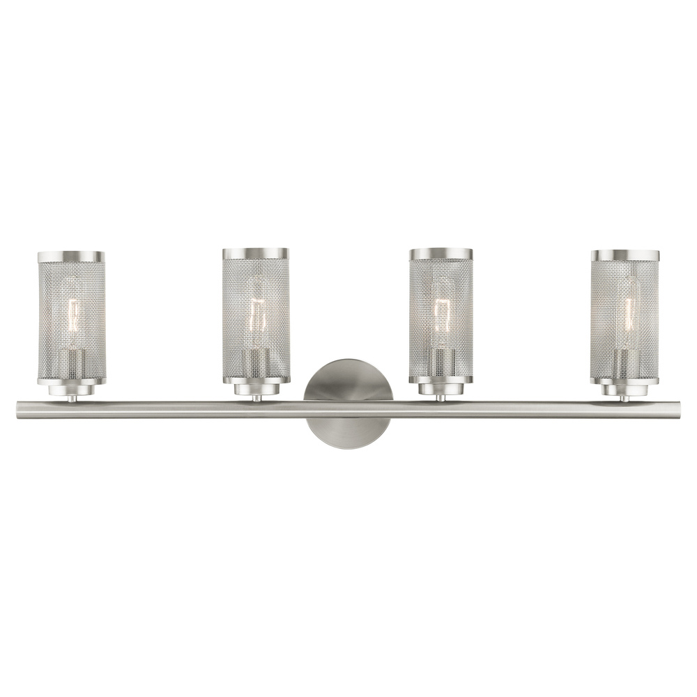 4 Lt Brushed Nickel Bath Vanity