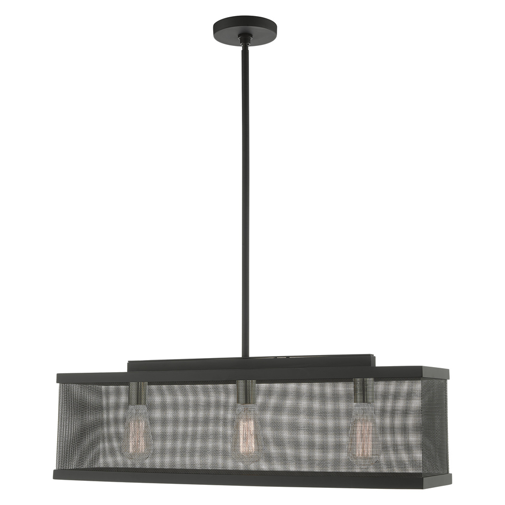 3 Lt Black Chandelier