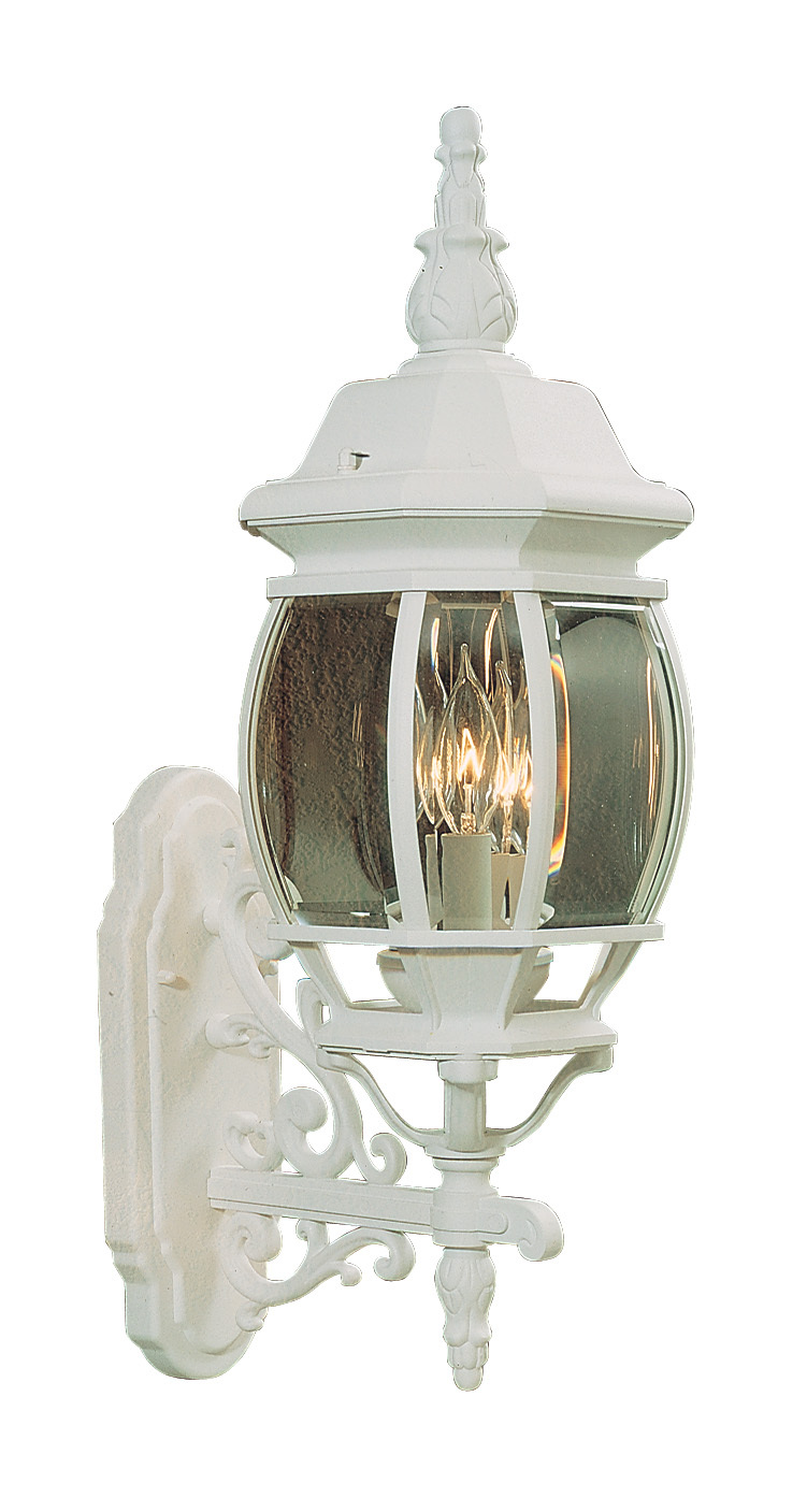 3 Light White Outdoor Wall Lantern