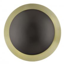 Livex Lighting 56571-92 - 2 Light English Bronze Medium Semi-Flush/ Wall Sconce with Antique Brass Reflector Backplate