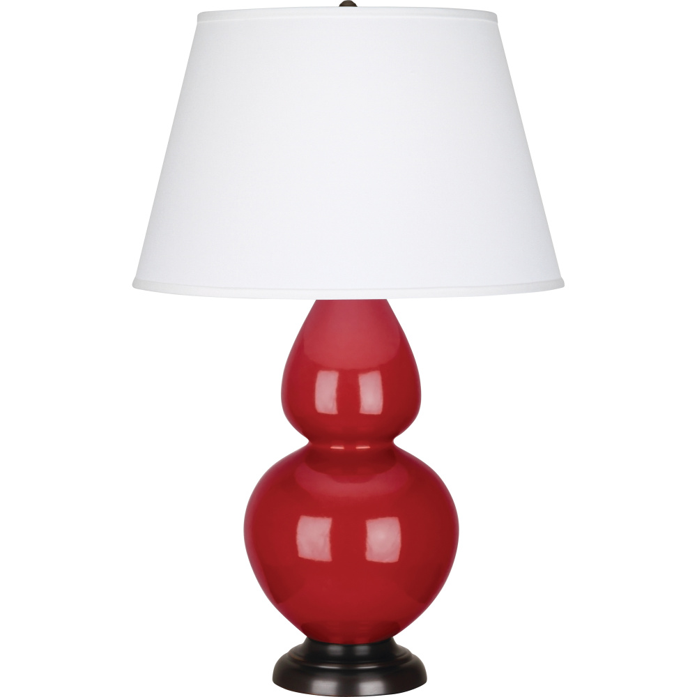 Ruby Red Double Gourd Table Lamp