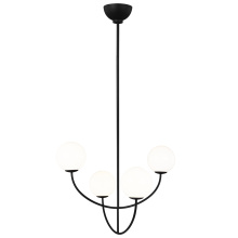 Visual Comfort & Co. Studio Collection AEC1054MBK - Galassia Four Light Chandelier