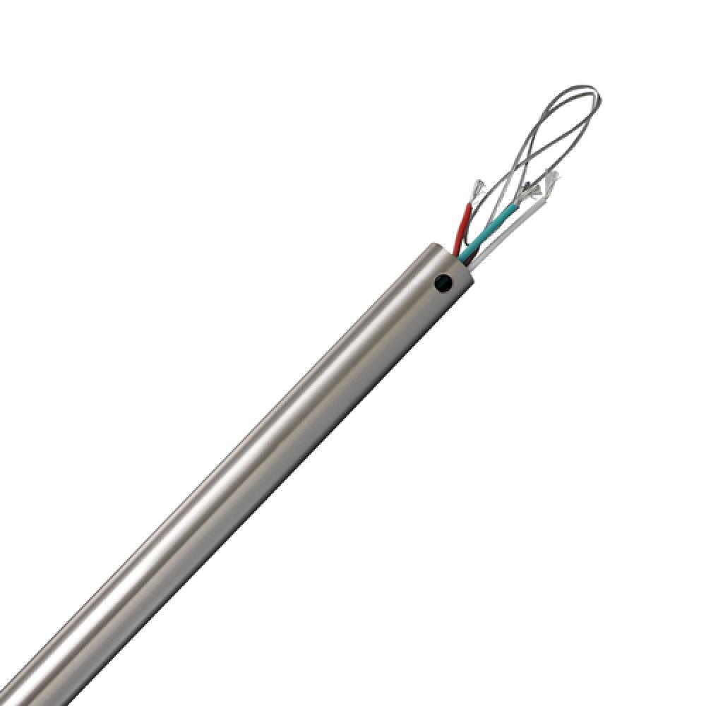 Downrod, 12 IN Brushed Pewter, C/W Wiring Harness