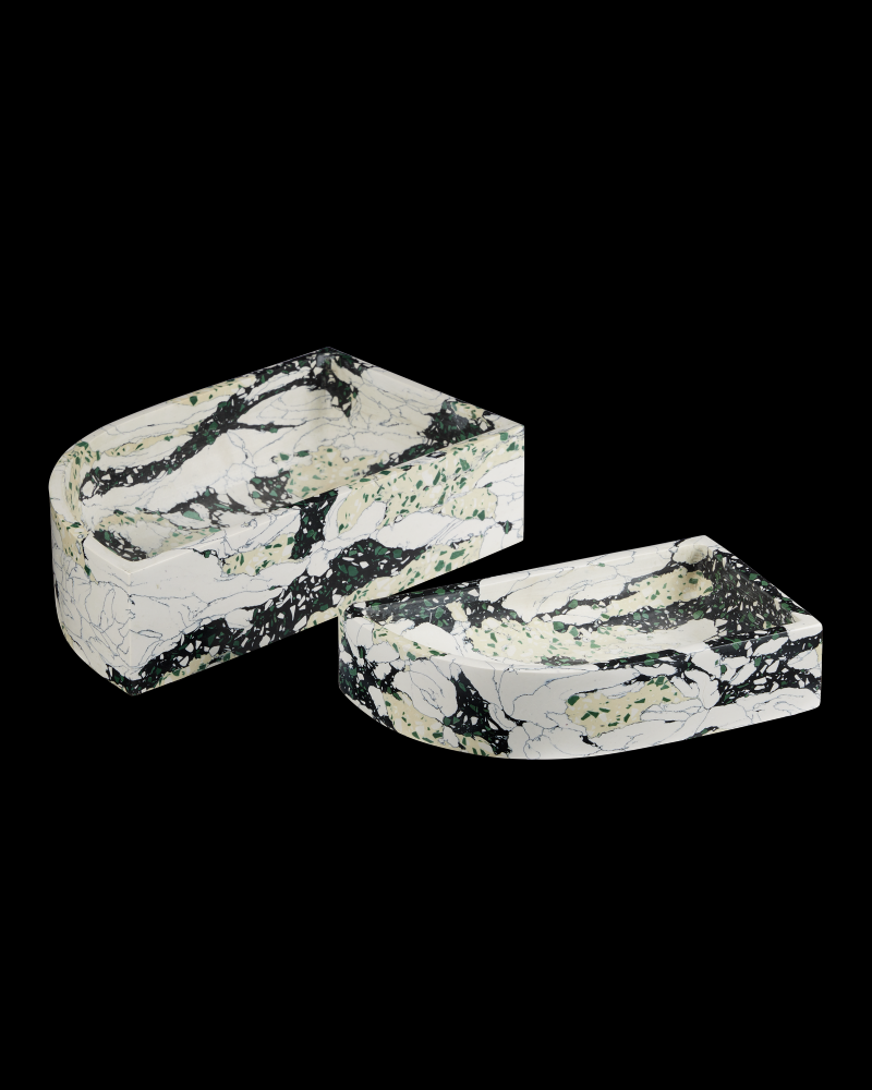 Fossey Asymmetrical Tray Set of 2